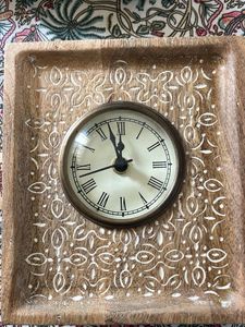 Wooden Decorative Clock Tray working