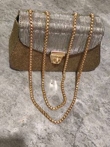 Sparkly Gold &  copper Clutch Bag