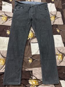 Men's Charcoal Grey Skull Detail Jeans