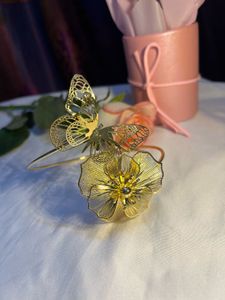 Exquisite Butterfly &amp; Flower Bangle