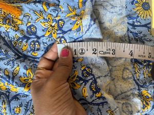 Blue Floral Kurta with sharara set
