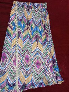 lascana  Print Pleated Midi Skirt
