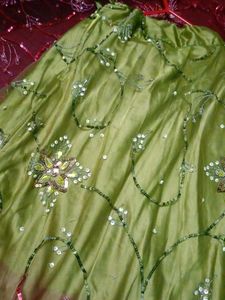 Embroidered Stitched Lehenga