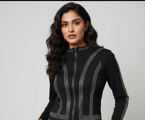 Black Rhinestone Co-ord Set