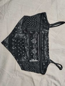 Bandana Print Crop Top