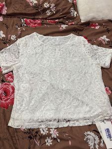 white lace top