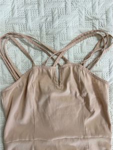 Chic Beige Strappy Mini Dress