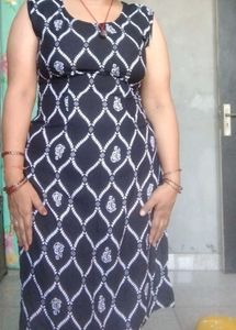 Black Printed Kurta