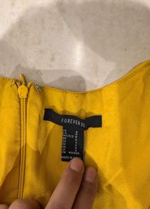 Golden Ruched Satin Dress