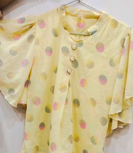 Polka Dot Sheer Top
