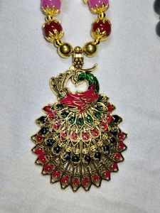 Peacock Pendant Necklace &amp; Earrings Set