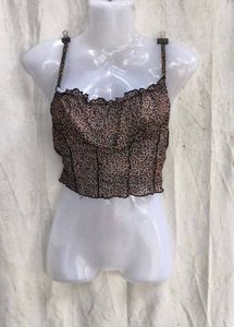 69209. Leopard Print Ruffle Cami Top