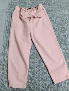 Pink Paperbag Waist Pants