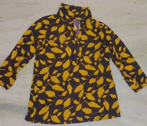 Musturd Floral Printed Shirt For 32 Bust