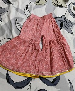 Kreative Cotton Embroidered Girls Sharara Set