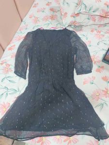 Chic Black Sheer Dress
