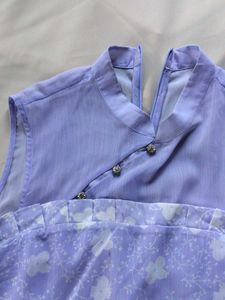 Lilac Floral Print Gown