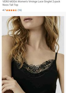 vero moda Black Lace Trim Camisole Top