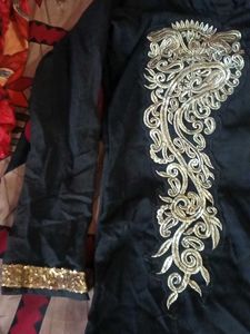 Elegant Black Embroidered Blouse