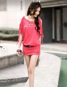 90’s Chic Ruched Sleeve Dress
