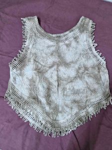 Boho Crochet Lace Trim Tank Top