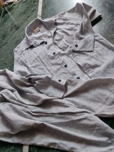 Men's Grey Printed Shirt