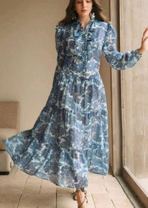 🐬French Floral Flowy Maxi