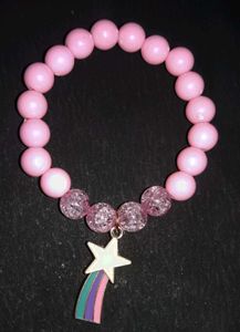 Friendship Bracelets Duo: Pink & Blue Star Charms