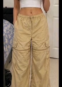 Beige Cargo Pants ( can be converted into shorts b