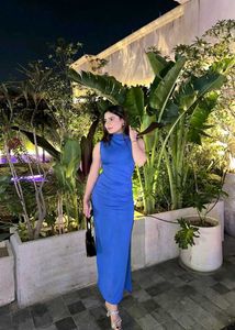 blue bodycon dress