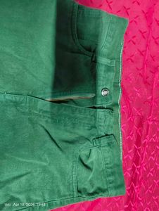 Green Denim Shorts