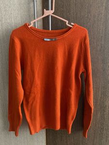 Bright Orange Sweat T-shirt for Casual styles
