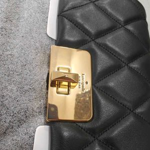 Kate Spade Quilted Black Leather Shoulder Bag