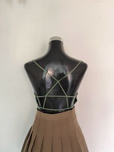 Olive Green Crop Top Bra