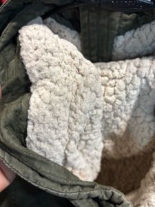 Hooded Olive Green Winter Coat