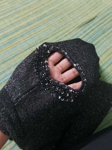 Shimmery black top