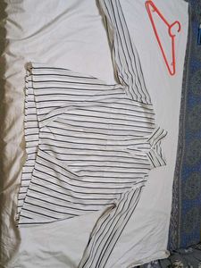 Chic Striped Collared Blouse