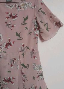 Whimsy Chiffon Floral Print Dress