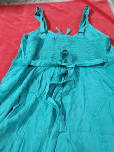 Beautiful Teal Embroidered Dress