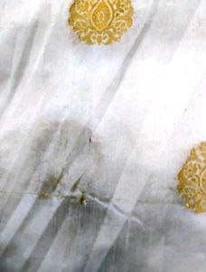 cream gold zari pure Silk saree
