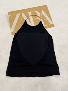 backless zara  golden ring neck top