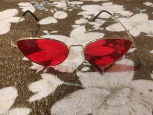 Red Tinted Aviator Sunglasses