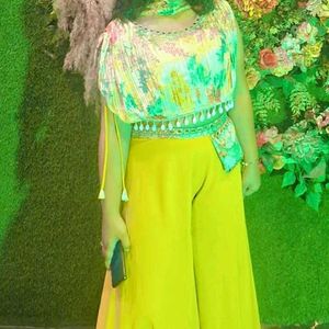 Yellow Palazzo &amp; Top Set