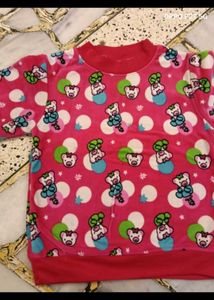 16. Cute Cartoon Print Sweatshirt