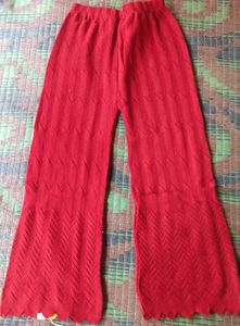 Vibrant Red Bell Bottom Pants