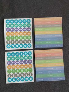 Assorted Craft Stickers and budget sheets