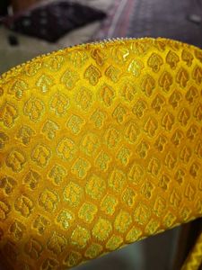 Elegant Orange Brocade Cosmetic Pouch