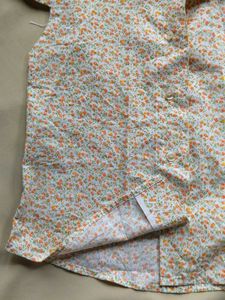 Cute Floral Print Button-Up Shirt