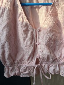 Chic Eyelet Lace Crop Top