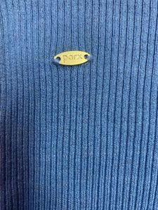 Blue Ribbed Crew Neck T-Shirt